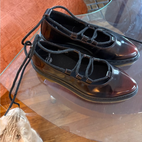 Dr. Martens Black Patent Leather Women's Shoes - Picture 4 of 5